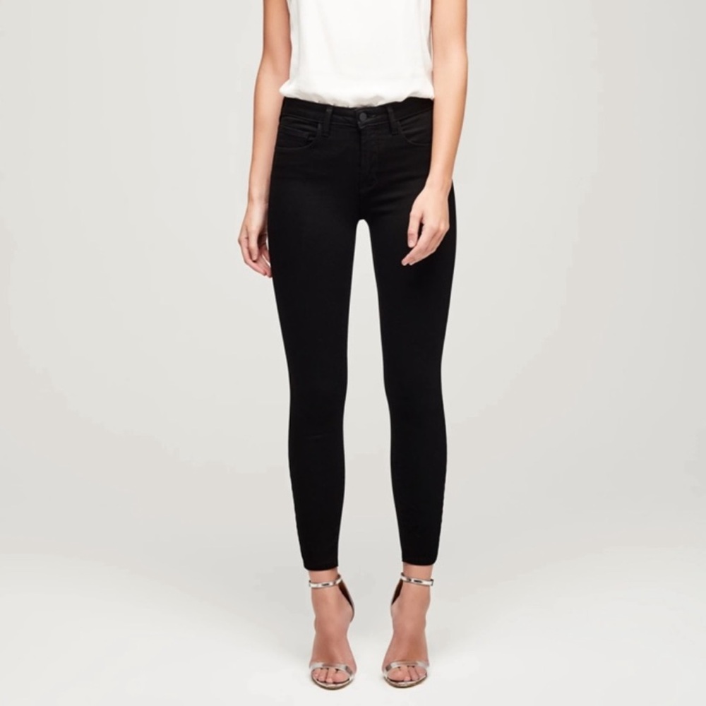 L’Agence Margot‎ Skinny Jeans High Rise Black Denim $245 Size 27 (US 4)